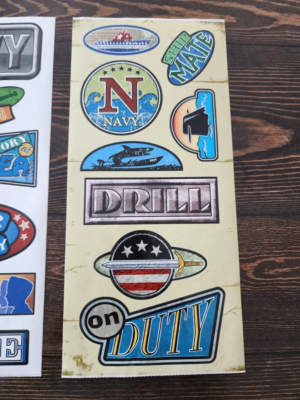 Scrapbooking Stickers Lot NAVY Armed Forces Patriotic New Vintage Retired #22